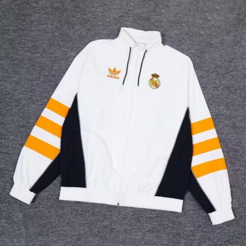 IMG-20250630-WA0106 Real Madrid Windbreaker White and Yellow Track Jacket