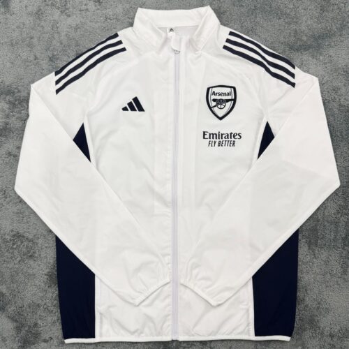 Arsenal White Windbreaker 25-26